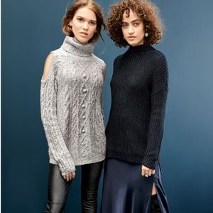 Chelsea28 Sequin Cold Shoulder Sweater